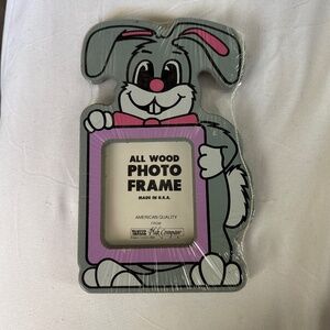 BUNNY ALL WOOD PHOTO FRAME 2.5” x 3”  YANKEE PLAK COMPANY